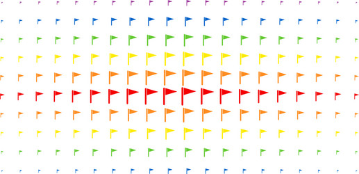 triangle flag spectrum halftone array vector image