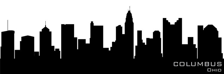 Columbus Ohio Skyline Silhouette Vector Image