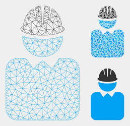 engineer mesh network model and triangle vector image