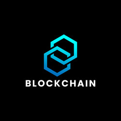 Modern block chain technology logo design Vector Image