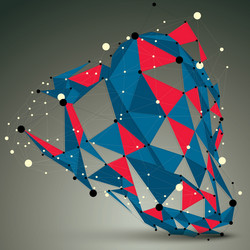 spatial colorful digital object 3d technology vector image