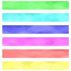 Colored banner background set vector