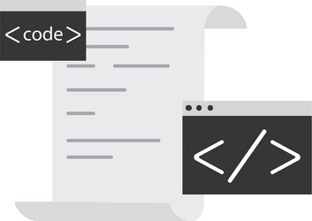 program code image vector image