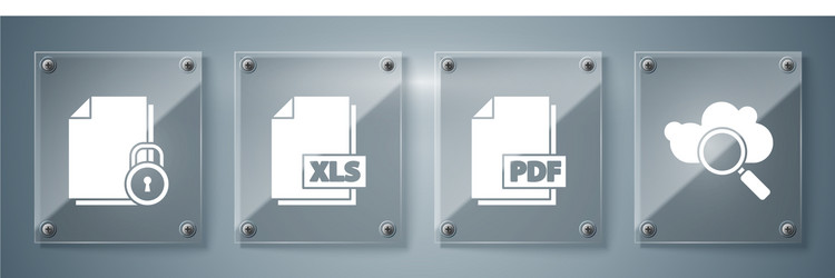 set search cloud computing pdf file document xls vector image