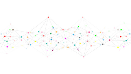 Abstract plexus background with connecting dots vector