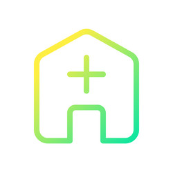 Add address pixel perfect gradient linear ui icon vector
