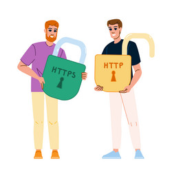 secure https http vector image