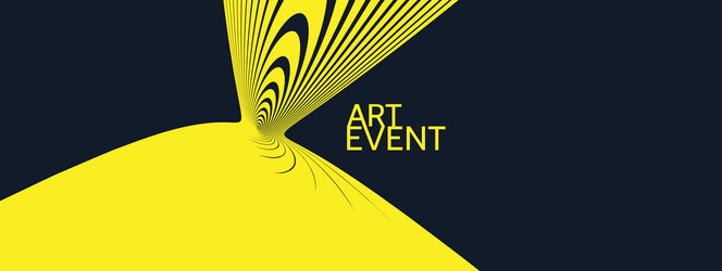 Art event invitation template abstract background vector