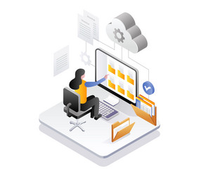 Data Selection & Management vector image
