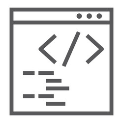 programming line icon website and development vector