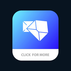 business mail message open mobile app button vector