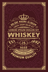 whiskey label with old frames Vector Image