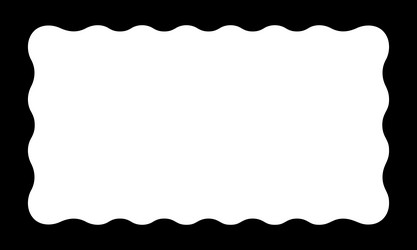 rectangular shape with undulated inside edges vector image