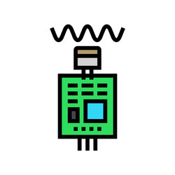 sound sensor waveform color icon vector image