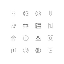web linear thin icons set outlined simple vector image
