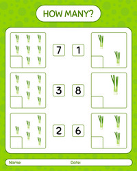 how many counting game with spring onion vector image
