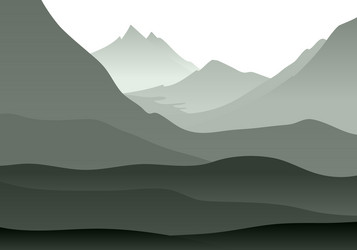 Abstract mountain landscape poster Royalty Free Vector Image