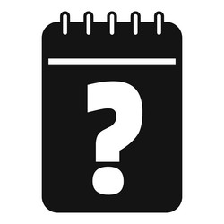 notepad with question mark showing faq and doubts vector image