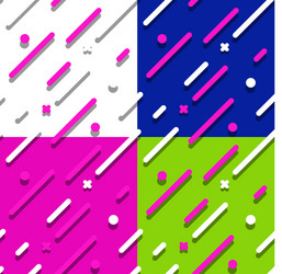 seamless abstract pattern multicolor texture set vector image