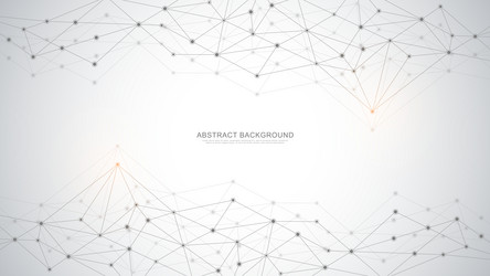 Abstract geometric background with connecting dots vector