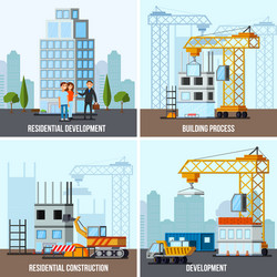 sky scraper construction design concept vector