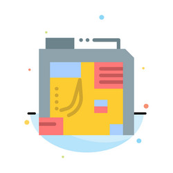 atx box case computer abstract flat color icon vector image