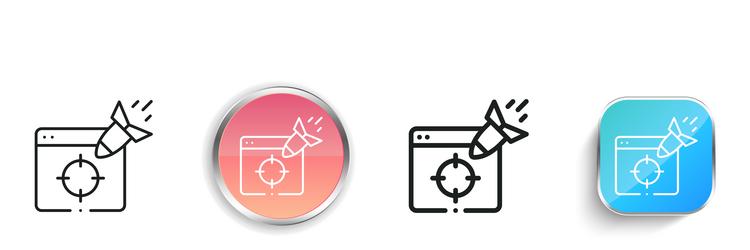ddos icon thin linear regular and button style vector image