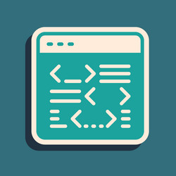 green software web developer programming code vector image
