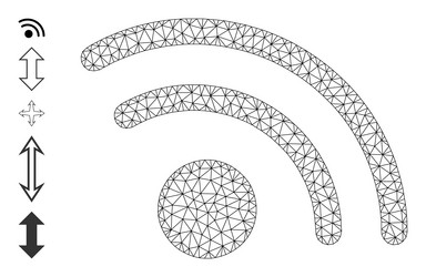 Mesh network wi-fi access point icon vector