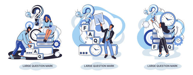 ladge question mark problem and solution concept vector image