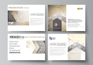 set of business templates for presentation slides vector