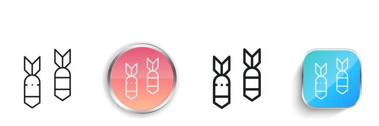 ddos icon thin linear regular and button style vector image