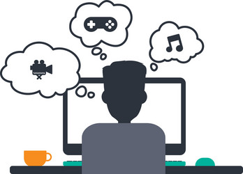 designer programmer computer theme vector image