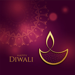 Golden Diwali Festival Background Vector Image
