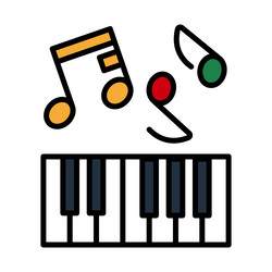 icon of piano keyboard vector