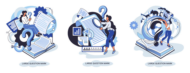 ladge question mark problem and solution concept vector image