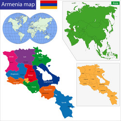 Armenia map vector