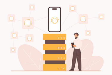 dapps decentralized application p2p open source vector image