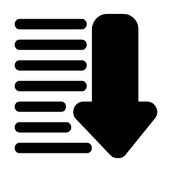 sorting icon in solid style for any projects vector image