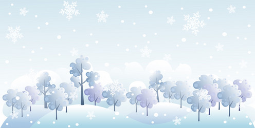 Winter forest Royalty Free Vector Image - VectorStock