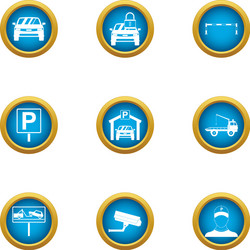 Car deal icons set flat style vector