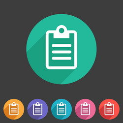 clipboard checklist rules icon flat web sign vector image