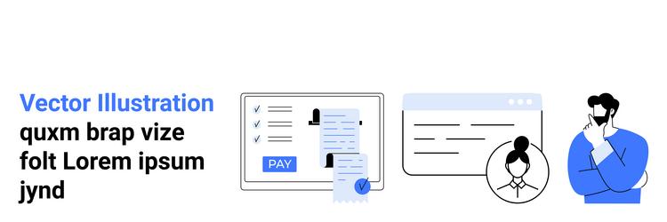 digital payment form with user profile and data vector image