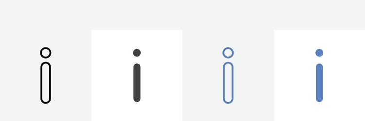 info icon set use for web ui or app vector image