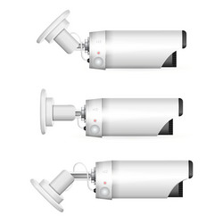 White Security Camera Royalty Free Vector Image