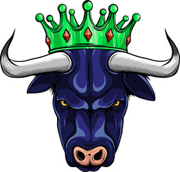 Bull Head - Fierce Portrait Vector Image