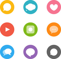 different color simple communication elements vector image
