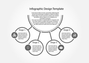 infographic template for use in a workflow vector image