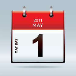 may day calendar icon vector