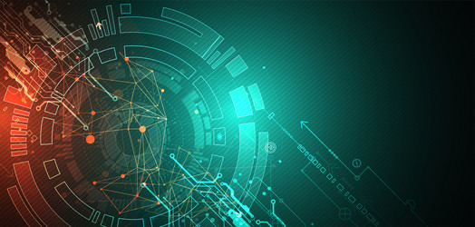 abstract technology circuit board communication vector image